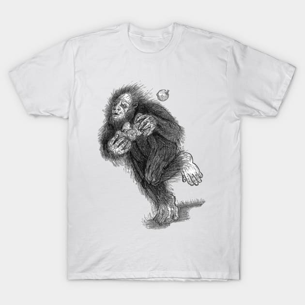 Bigfoot - Apple Devil T-Shirt by Ballyraven